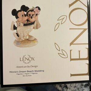 Lenox Mickey and Minnie Dream Beach Wedding Figurine